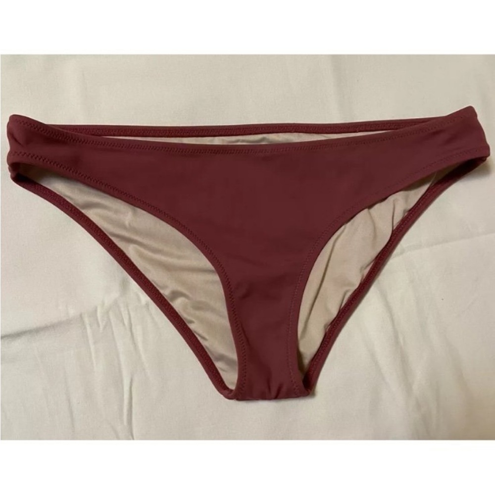 Women's Burgundy Bikini Bottom